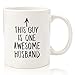 One Awesome Husband Funny Coffee Mug - Best Husband Gifts from Wife - Unique Anniversary or Valentines Gifts for Men, Him - Top Birthday Present Idea from Wifey - Fun Novelty Cup for the Mr, Hubby
