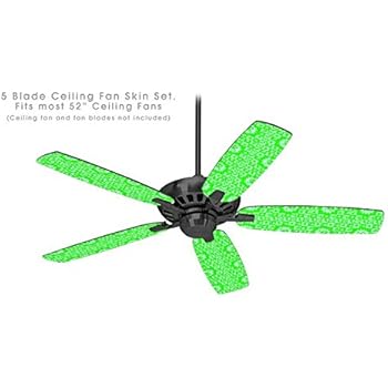 Gothic Punk Pattern Green - Ceiling Fan Skin Kit fits most ...