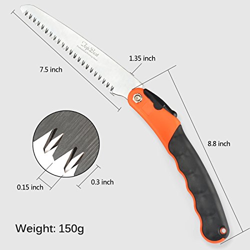 Folding Hand Saw Topbest All Purpose, Wood, Bone, PVC Best for Tree