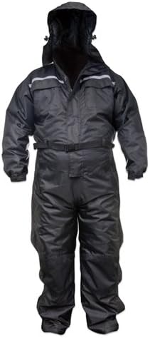 Mossi Xtreme Heavy Duty Fabric Snowsuit (Black, X-Large)