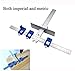 Both Inch and Metric - Quick-Set Cabinet Drilling Jig/Template for Easy Installation for Handles and Knobs on Doors and Drawer Fronts, Fastest and Most Accurate Knob & Pull Jig-Improve for inch Scale