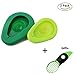 Avocado Saver and Holder Silicone Food Savers Avocado Fresh Keeper Storage Cover, Set of 2,Free Gift Avocado Slicer,Multi purpose avocado meat slice separator, special knife core remover