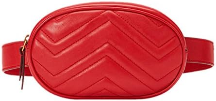 XUEERBAO Women Waist Fanny Packs Belt Bag Leather Chest Handbag NEW Fashion Red