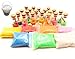 Guaishou DIY Arts and Crafts Kit Wishing Bottles Art Glass Bottles with Cork Colorful Rainbow Sand Sea Shells Mixed Beach Seashells (Vial A)