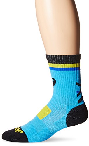 ASICS Craze Crew Socks, Atomic Blue/Black, X-Large