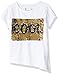 Dream Star Girls' Short Sleeve Assymetrical Top with 2 Way Sequin Applique