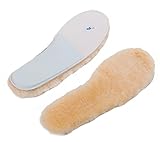 ABUSA Sheepskin Insoles Men's & Women's Premium Thick Wool Fur Fleece Inserts Cozy & Fluffy