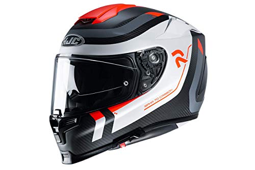 HJC RPHA 70 Carbon Reple casque (Black/White/Red,L (58/59))