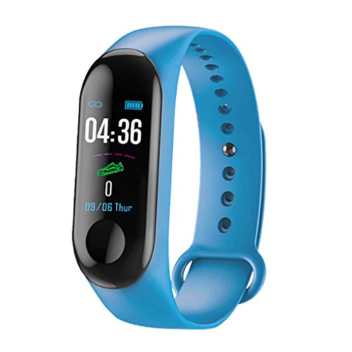 DZTZ Fitness Tracker Watch, Activity Tracker with Heart Rate Monitor Blood Pressure Monitor, Pedometer Watch with Sleep Monitor Smart Bracelet Watch with Step Counter, Calorie Counter (Light Blue)