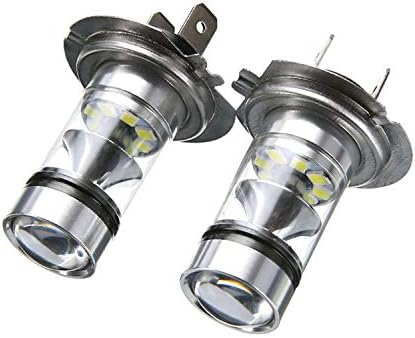 Foshin 1Pcs H7 100W 6000K Led Lights White Car Driving DRL Fog Lamp Bulb Fog Lights