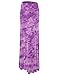 WB1058 Womens Tie Dye Fold Over Maxi Skirt XXXL Purple