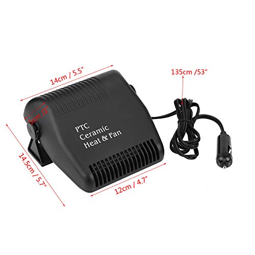 image for Keenso Portable 12V Car Auto Heating Cooling Fan Wide Outlet, Car Vehi