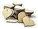 Bastex Wood Heart Shape 2 inch Slices 100 Pieces. Blank Wooden Tags with Holes. Great for DIY Wedding Décor, Wood Burning, Making Ornaments. 47mm Heart Shaped Craft Wood Name Tags.