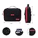 BAGSMART Universal Travel Cable Organizer Electronics Accessories Carry Bag for 9.7 inch iPad, Kindle, Power Adapter, Black + Red