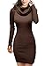 DJT Womens Slim Fit Cowl Neck Long Sleeve Knit Sweater Dress
