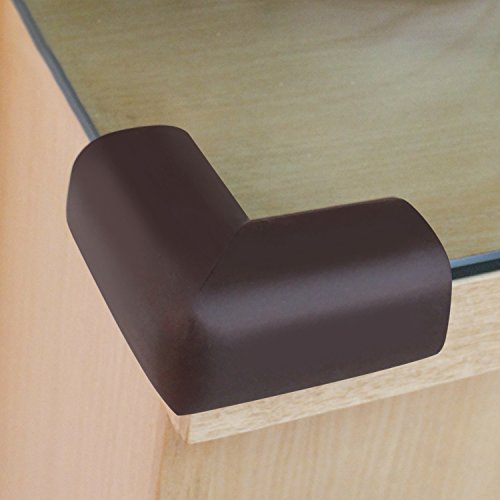 Baby Proof Corner Bumpers, PRObebi Corner Furniture Protectors, Pre-Taped 3M Tape, Guards for Corner, Keep Baby from Sharp Injuries, 12 Pack, Brown
