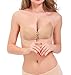Women's Strapless Bra Self Adhesive Silicone Push Up Reusable Backless Bras with Drawstring