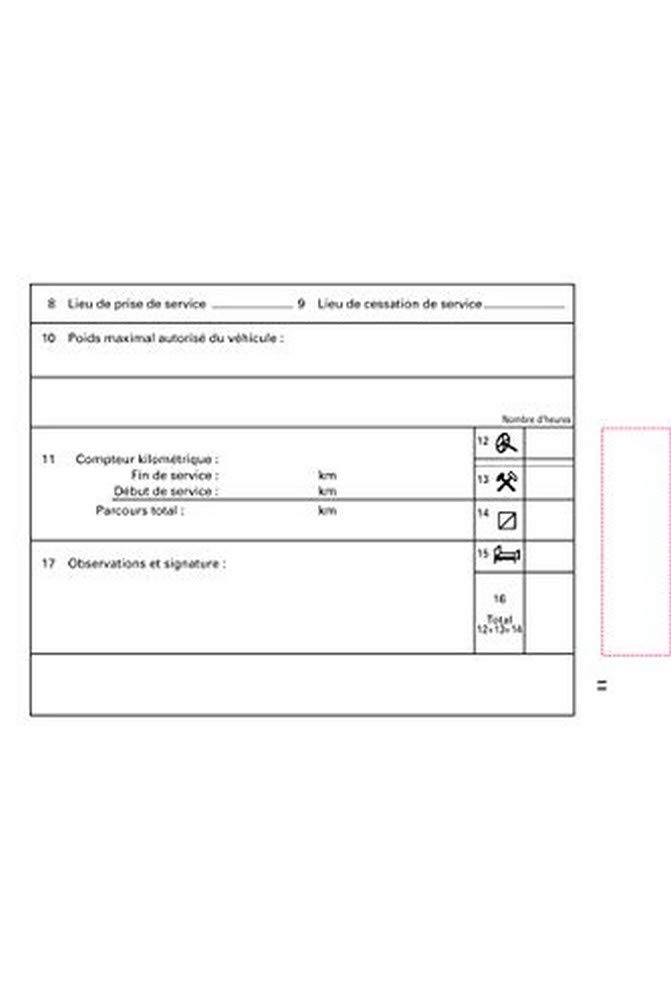 Exacompta - Ref. 5070E - Pack of 10 individual control booklets for road transport drivers and conveyors - official model - vertical format 148 x 105 mm
