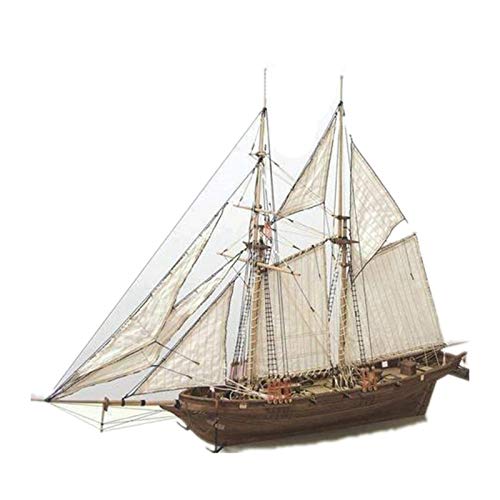 Huachaoxiang Segelboot Modell, Holzschiff Modelle DIY Schiffsmodell Kit Schiffbausatz Segelschiff Modellbausatz Holz…