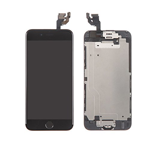 Screen Rejuvenator for iPhone 6 LCD Touch Screen 4.7 inches Full Assembly Replacement with Home Button,Front Camera,Ear Speaker,Tools. Black