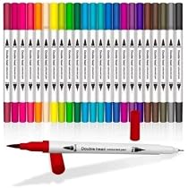 Caneta Brush Pen Kit 24 Cores 2 em 1, Pontas Pincel e Fina ...