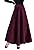 KLJR Women High Waist Wool A-Line Plaid Check Stylish Swing Long Skirts