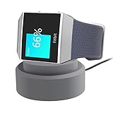 Fitbit Ionic Charger Charging Stand Accessory, VODKE Silicone Charging Dock Station Holder Charging Stand with 1m Cable for Fitbit Ionic Smart Watch
