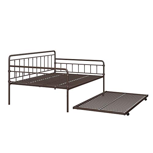 DHP Winston Metal Trundle, Full Size Sofa Bed Frame, Bronze Daybeds