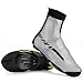 ROCKBROS Thermal Bicycle Shoe Covers Waterproof Cycling Overshoes Shoe Warmers High Reflective Tight Fit Fleece Overshoes for Mountain Road Bike Shoes