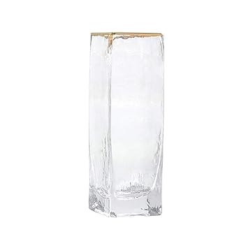 Amazon Com Jjxzm Square Glass Vase Clear Tall Floor Vase Crystal
