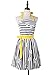 Lovely Comfortable Claccic Black Stripe and Fashion Daisy Skirt Kitchen Women Apron for Ladies Girls Wife Daughter (Yellow)