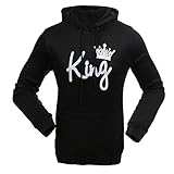 Fenghuo Men's Long Sleeve King Hoodie Sweatershirt