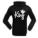 Fenghuo Men's Long Sleeve King Hoodie Sweatershirt