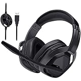AmazonBasics USB Pro Gaming Headset with Microphone for PC, Black