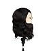 Male Mannequin Head 100% Human Hair Hairdresser Training Head Manikin Cosmetology Doll Head with Beard for Practice - Black, Table Clamp Included - Jack