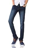 Demon&Hunter Men's Blue Skinny Fit Stretch Jeans DHS8L48