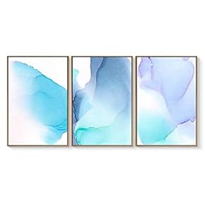 Floating Framed for Living Room Bedroom Abstract for x3 Panels