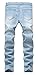 Men's Light Blue Skinny Jeans Stretch Washed Slim Fit Straight Pencil Pants,Light Blue,W40,Light Blue