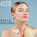 Jade face roller for Women with gua sha facial tool By SMARTRSKIN- Rejuvenate Face Neck And Eyes by Double Sided Skin Tightening massager Therapy – Natural Skincare Anti Aging Facial Treatment – Greenthumb 1