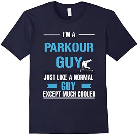 Men's Parkour t shirt - Cool parkour guy Medium Navy