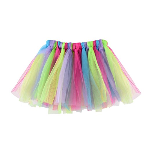 Rucan Girls Skirt, Little Girls Dance Fluffy Tutu Skirt Pettiskirt Ballet Fancy Costume (D)