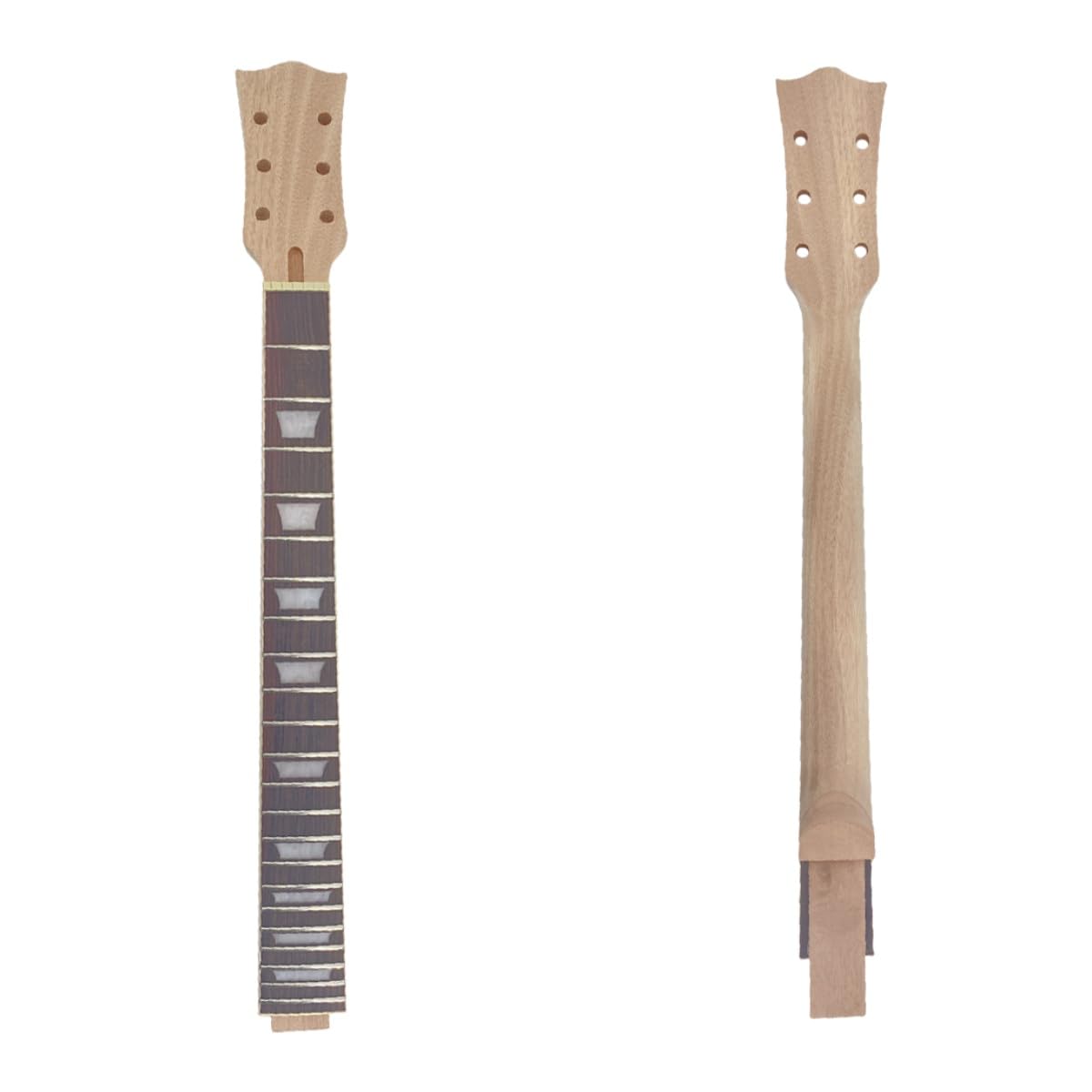 Yinfente Electric Guitar Neck 22 Fret 24.75 Inch Mahoghhany Neck Rosewood Fretboard trapezoidal inlay Set in Heel