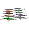 JSHANMEI-10pcs-Plastic-Hard-Minnow-Fishing-Lures-Bait-Life-like-Swimbait-Bass-Crankbait-for-PikesTrout-WalleyeRedfish-Tackle-with-3D-Fishing-Eyes-Strong-Treble-Hooks