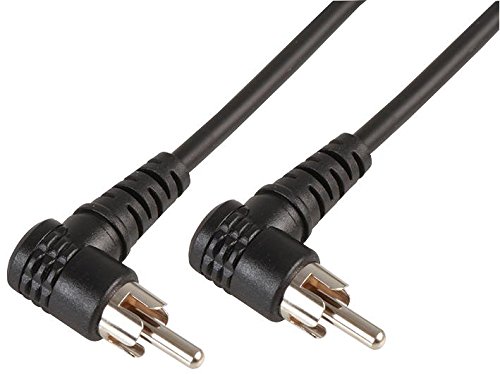 Pro Signal PSG00131 Right Angled Phono (RCA) Male to Right Angled Male Lead, 1m, Black