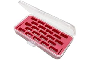 DREAMSTITCH Bobbin Case for Bernina New 7 and 8 Series Jumbo Bobbin Sewing Bobbin Storage Case and Saver Holds 23 Bobbins Box Organizer - Red