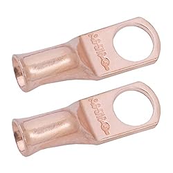 SELTERM 2pcs 6 AWG 5/16" Stud Copper Wire