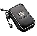 Wall Stickz Black Leather Car Key Case Remote Control Package Auto Key Chains fit Cadillac Accessory