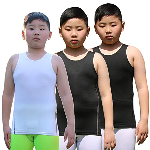 Youth Boys' Compression Vest Athletic Sleeveless Undershirt Cool Dry Tank Top