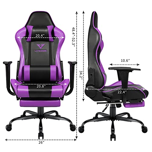 Vitesse Gaming Chair with Massage Footrest Racing Style Computer Office