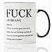 FUNNY MUG-The F word and verb definition, 11OZ Ceramic Coffee Mug, Perfect for birthday, men, women, present for him, her, sister, brother, wife, husband or friend